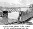1894 train disaster at Beleoil, Quebec, in which 97 newly arrived German immigrants died