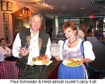 Paul Schneider and Heidi could'nt carry it all, almost (Oktoberfest at the Danube Swabian Club)