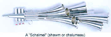 A "Schalmei" (shawm or chalumeau)