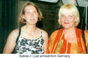 Sabine (l.) just arrived from Germany (50 years German-Canadian Association)
