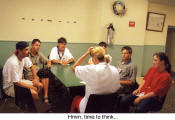 Hmm, time to think...  (World Youth Day 2002)