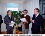 Speeches: Willi Platzer, Gunter Kunzelmann and Karl Schmidt