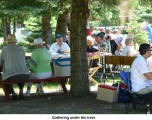 Gathering under the trees