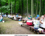 Plenty of seating in the shade