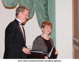 Jesse Clark & Gwyneth Sestito accepting applause