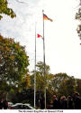 The German flag flies at Queen's Park
