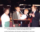 Verleihung des Goldenen Verdienstzeichens der Republik stereichs an Otto Novakovics, Prsident des Burgenlnder Clubs