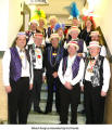 Albert Kergl surrounded by his friends