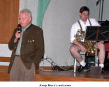 Andy Mora introduces the band