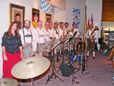 Members of the Harmonie Brass Showband