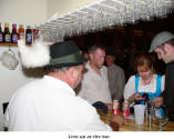 Line-up at the bar