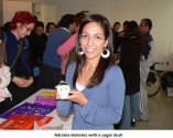 Adriana Hammer with a sugar skull