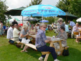 At the picnic table