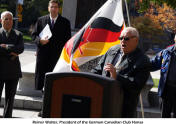 Reiner Walter, President of the German Canadian Club Hansa