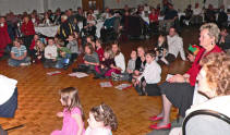 The children, there a performer, here an audience