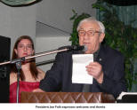President Joe Folk expresses welcome and thanks