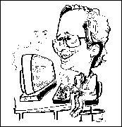 Dick Altermann at his computer