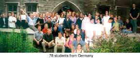 78 students from Germany (50 years German-Canadian Association)