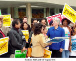 Barbara Hall and her supporters