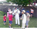 Demonstrating the old rifle