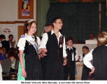 Michelle Vincent, Miss Danube, is led onto the dance floor