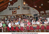 Soccer crowd at the Hansa Haus during halftime
